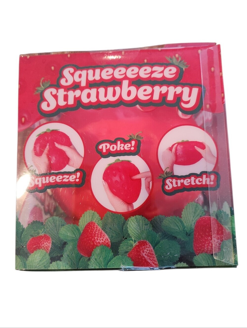 NEW Sunny Days Squeeze Strawberry Jumbo Size Squeeze Poke Stretch Stress Ball